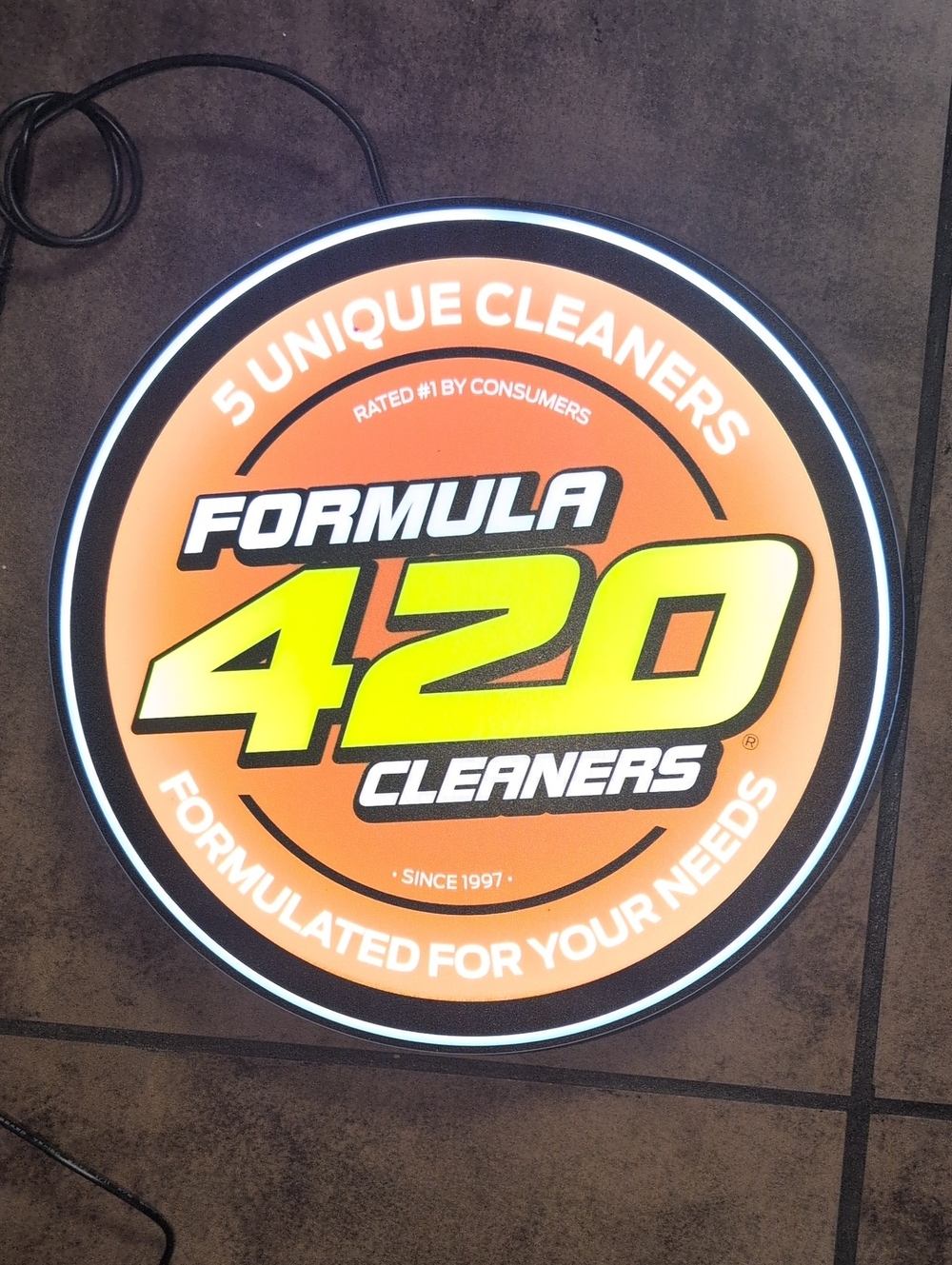 Formula 420 Cleaners Illuminated Sign Hanging Light